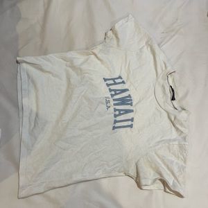 White and blue lettering HAWII brandy melville Tee!!
